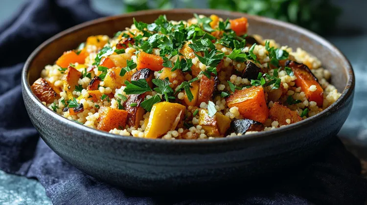 Honey roasted pumpkin and couscous salad