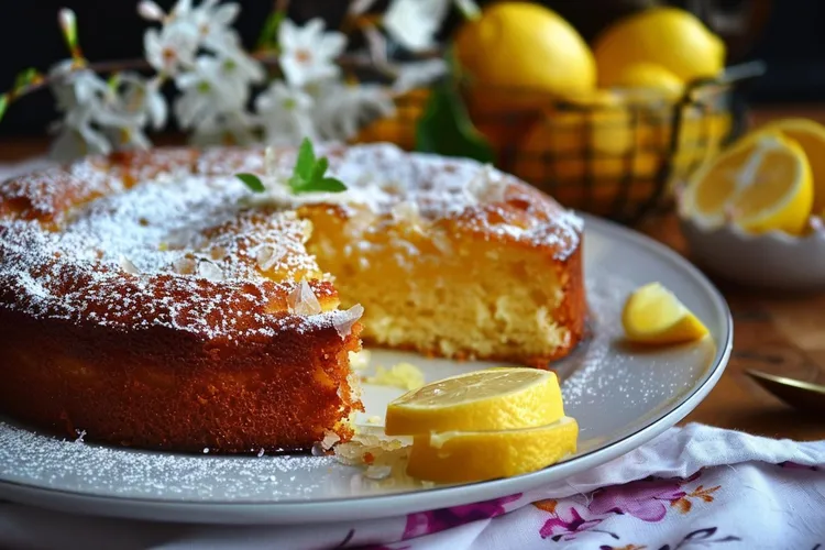 Hot toddy lemon cake