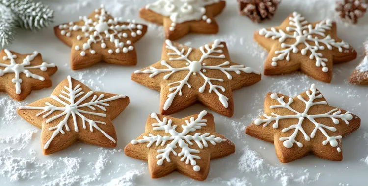 Iced gingerbread stars