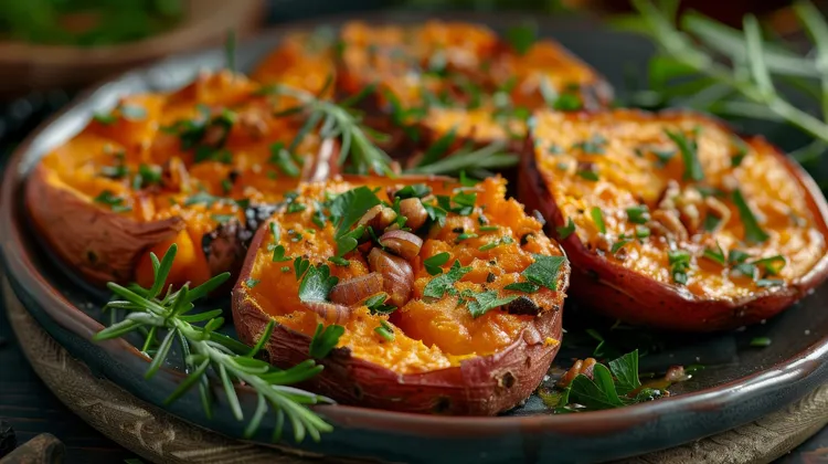Kumara jackets with chilli butter