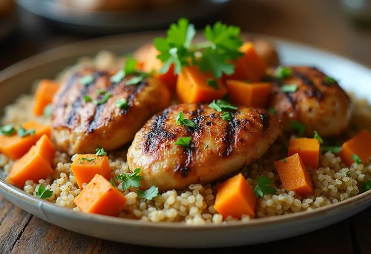 Chicken tagine with sweet potato and ginger