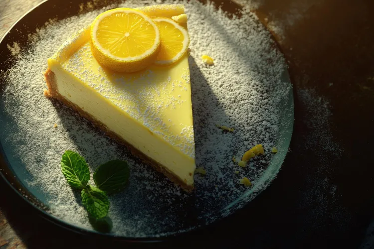 Melty lemon white chocolate cheesecake