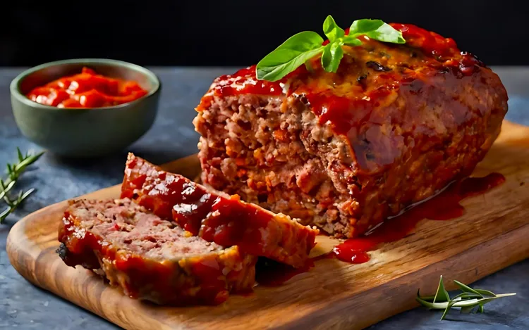 Mixed herb and sweet potato meatloaf