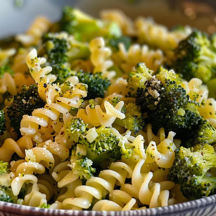Broccoli rotini with parmesan and garlic
