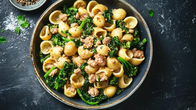 Orecchiette with chicken sausage and broccoli