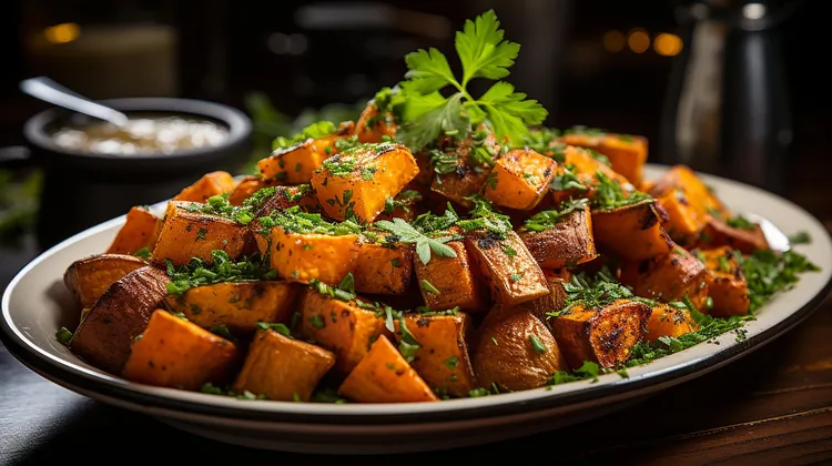 Pan-fried potatoes with persillade