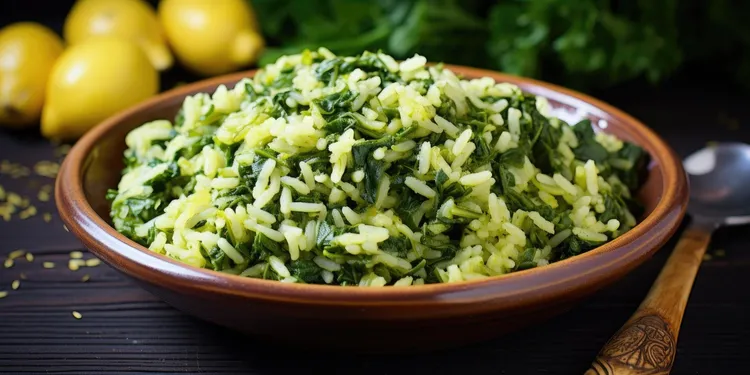 Pressure cooker palak pulao