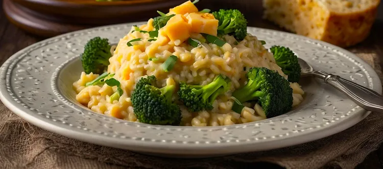 Pumpkin, lemon and broccoli risotto