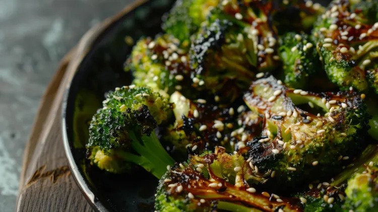Roast teriyaki broccoli