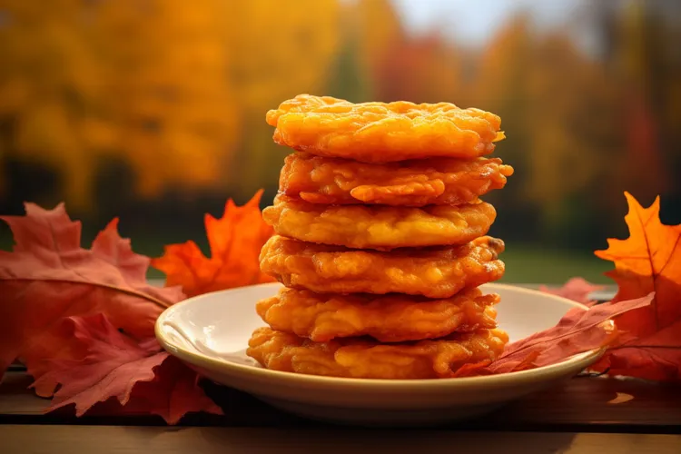 Roasted pumpkin, sage and couscous fritters