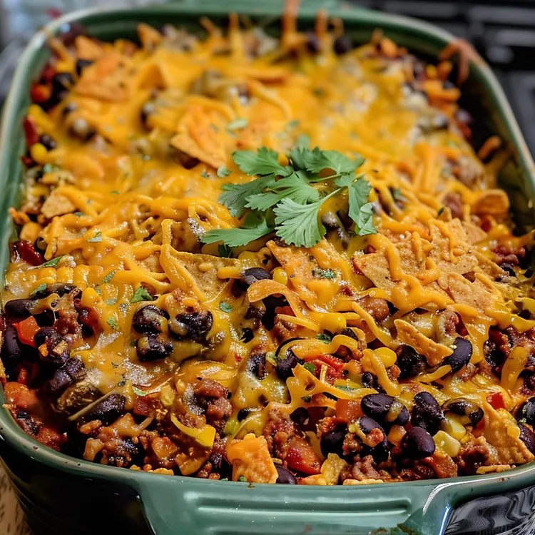 Roasted veggie enchilada casserole