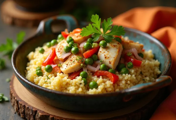 Spanish spiced fish with couscous