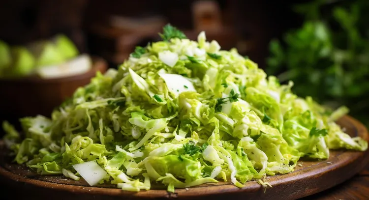 Napa cabbage slaw with cilantro-vinegar dressing