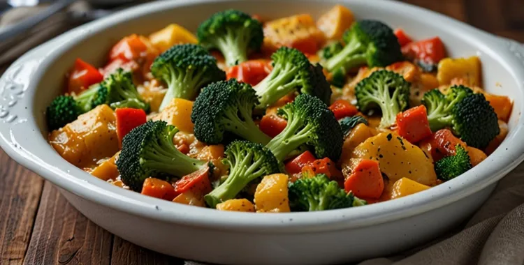 Spicy sour cream vegetables