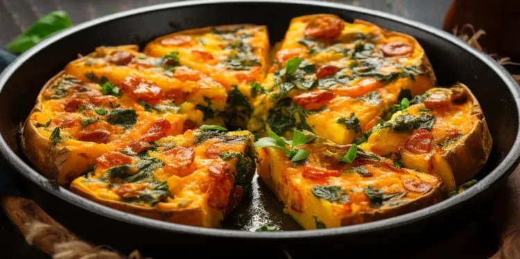 Spicy sweet potato frittata