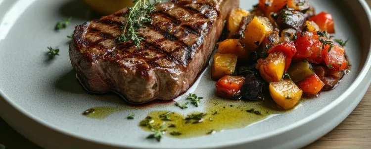 Steaks with ratatouille