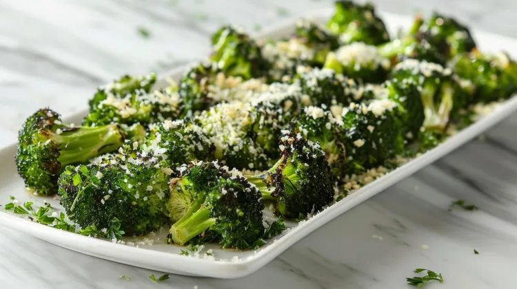 Parmesan broccoli with olive oil