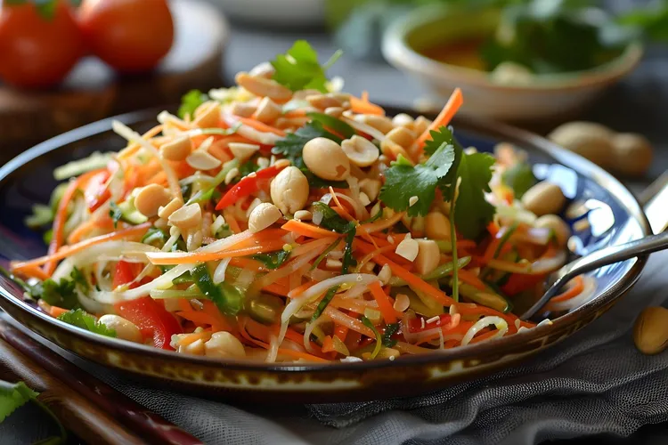 Sweet chilli rainbow slaw