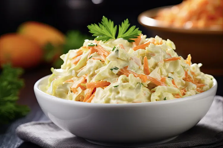 Sweet coleslaw with carrots