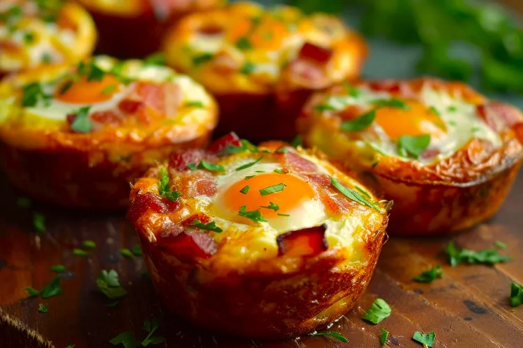 Sweet potato and prosciutto breakfast nests
