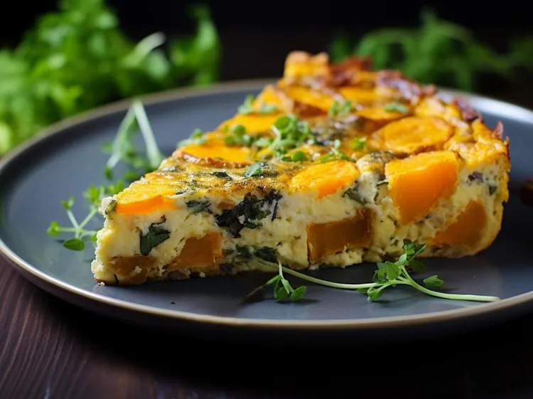 Sweet potato & feta frittata