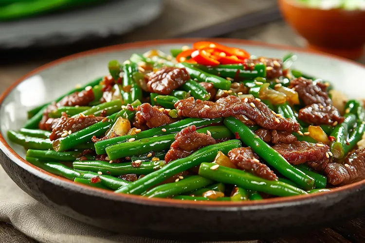 Teriyaki beef & beans