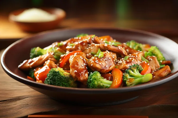 Teriyaki chicken and vegetable stir-fry