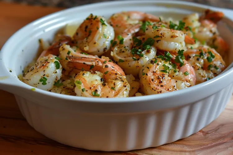 Tiger shrimps with chermoula butter