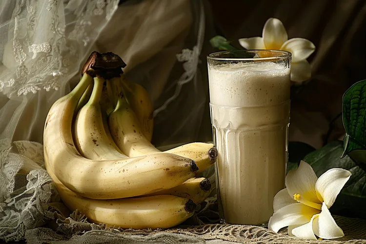 Vanilla banana milkshake