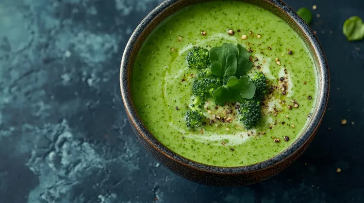 Vegan broccoli “cheeze” soup