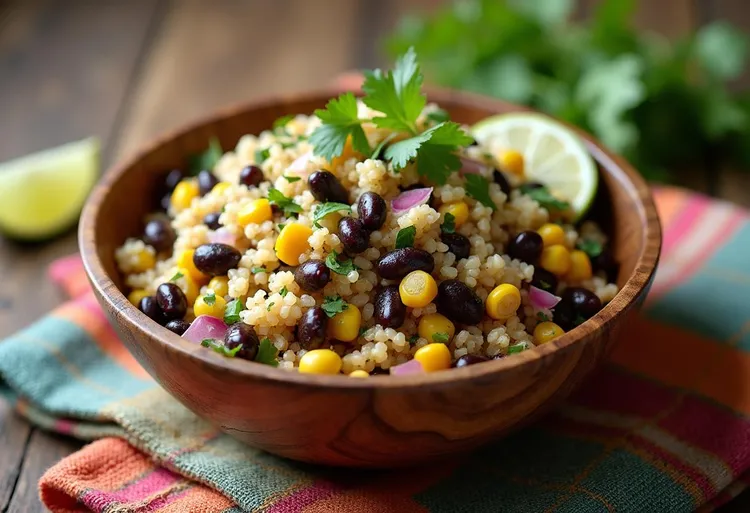 Black bean and corn couscous salad