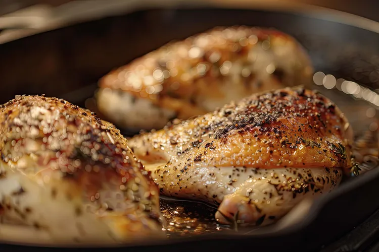 Baked chicken breasts with olive oil