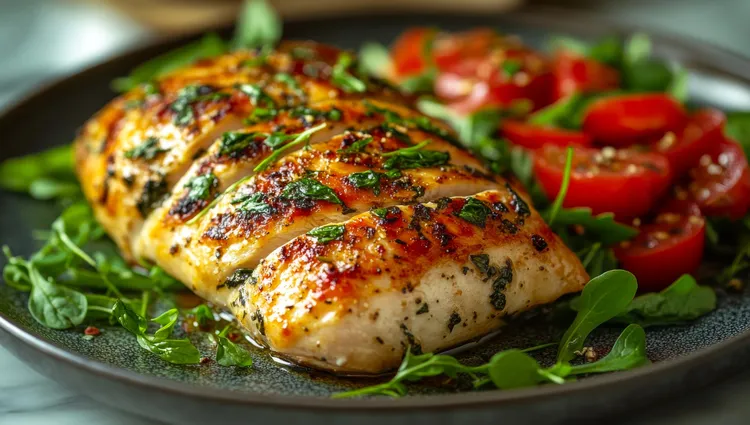 Baked honey mustard chicken with herbs and spices