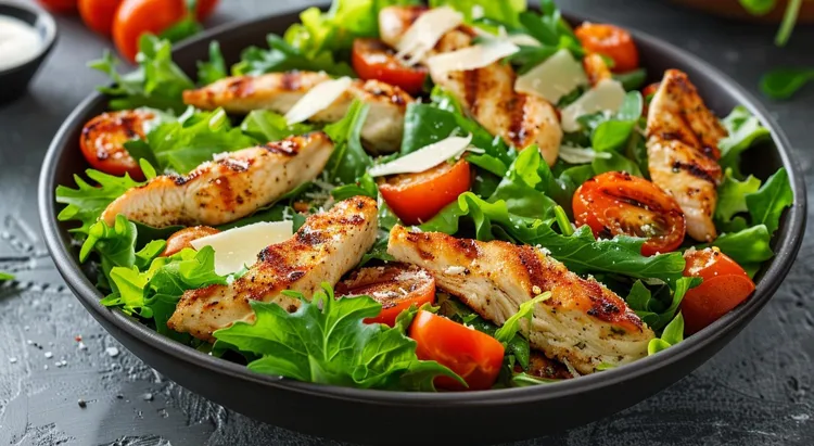 Balsamic chicken salad with parmesan