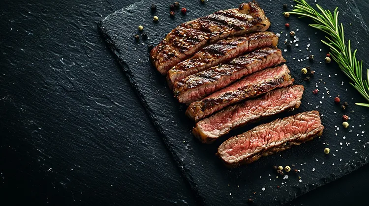 Herb-crusted roast beef with olive oil