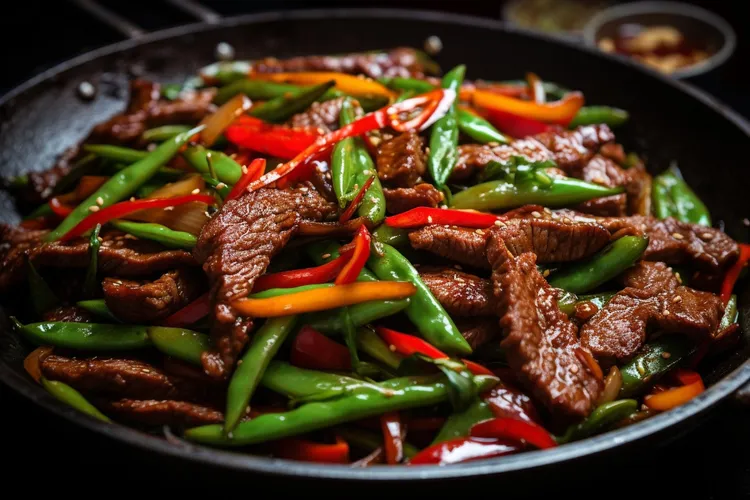 Beef and bean stir-fry
