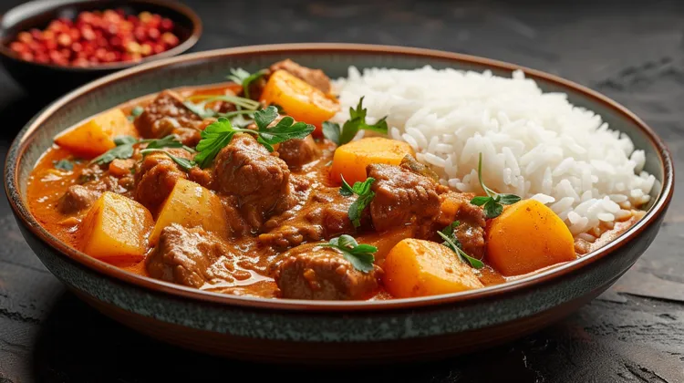 Beef and potato curry