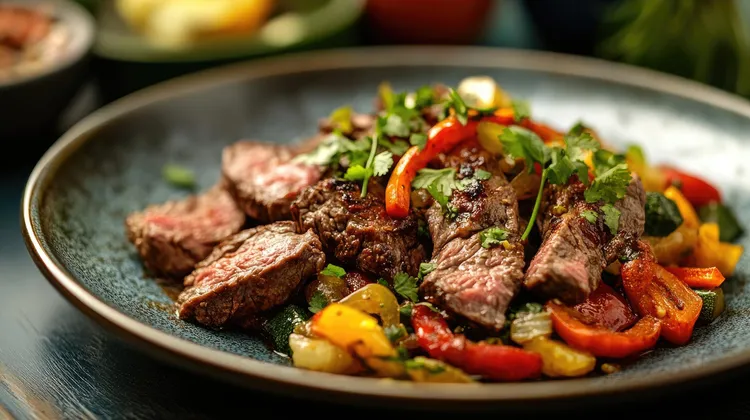 Braised beef with vegetables