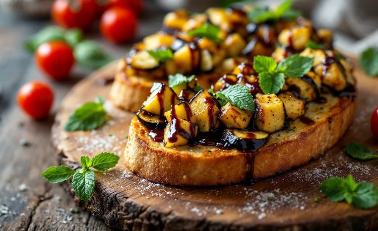 Bruschetta alla melanzane (eggplant bruschetta)