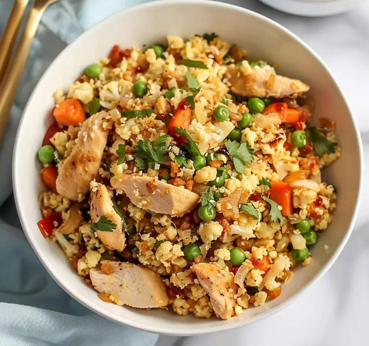 Cauliflower chicken fried rice
