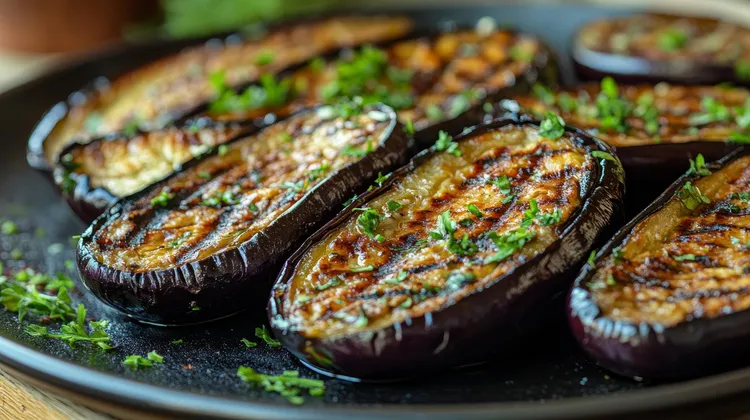 Chargrilled eggplant