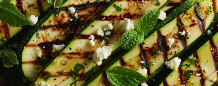 Chargrilled vegetables with feta and mint