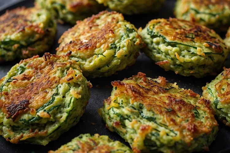 Garlic quinoa zucchini fritters