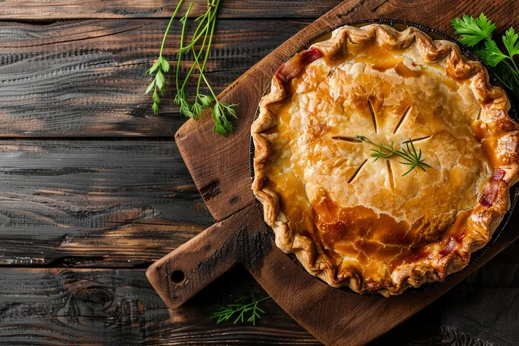 Chicken and mushroom pie