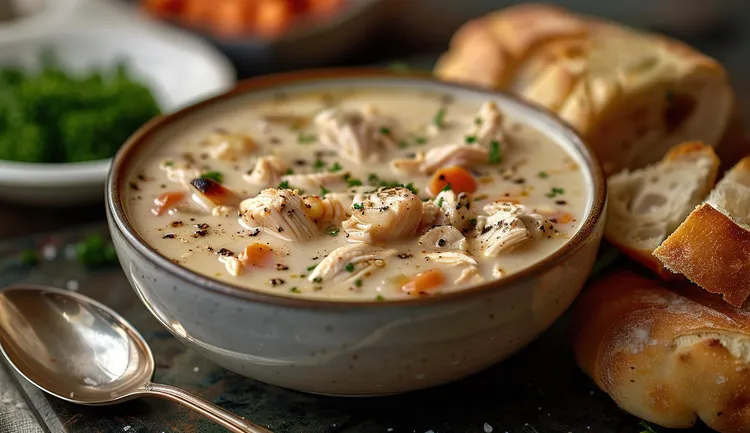 Greek-style chicken soup with lemon and dill
