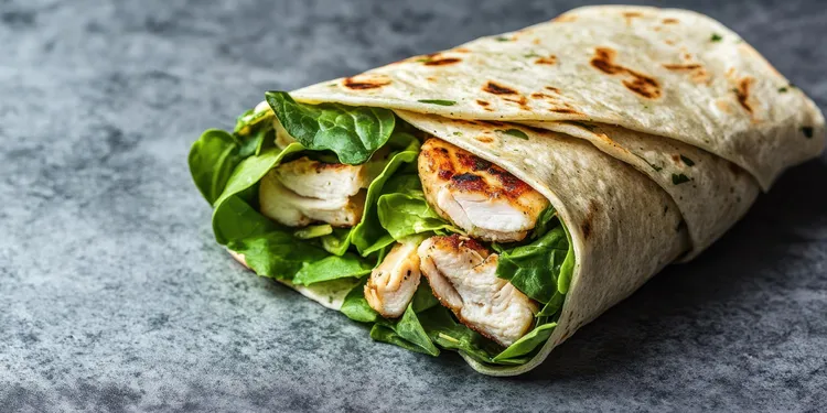 Chicken and spinach wraps