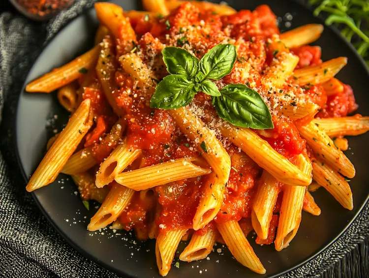 Chickpea "meat" and pasta