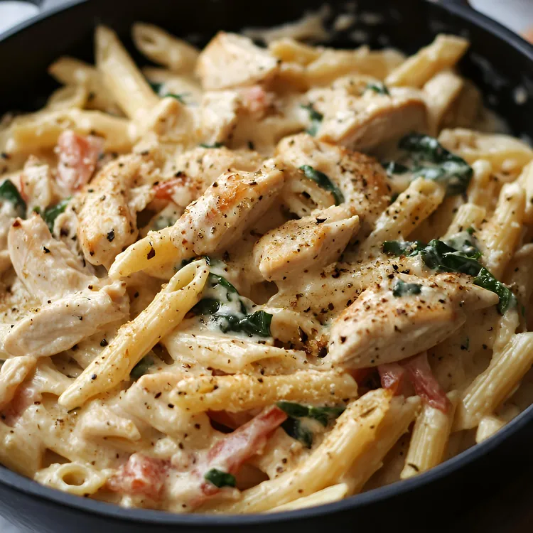 Creamy chicken penne