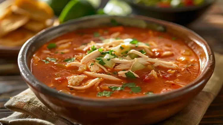Shredded chicken chili