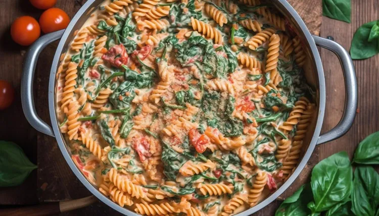Creamy vegan chili pasta